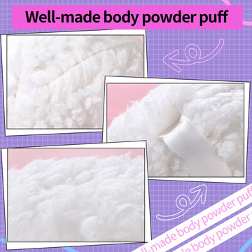 Gootaimi puff polvo corporal para una aplicación uniforme en la piel.