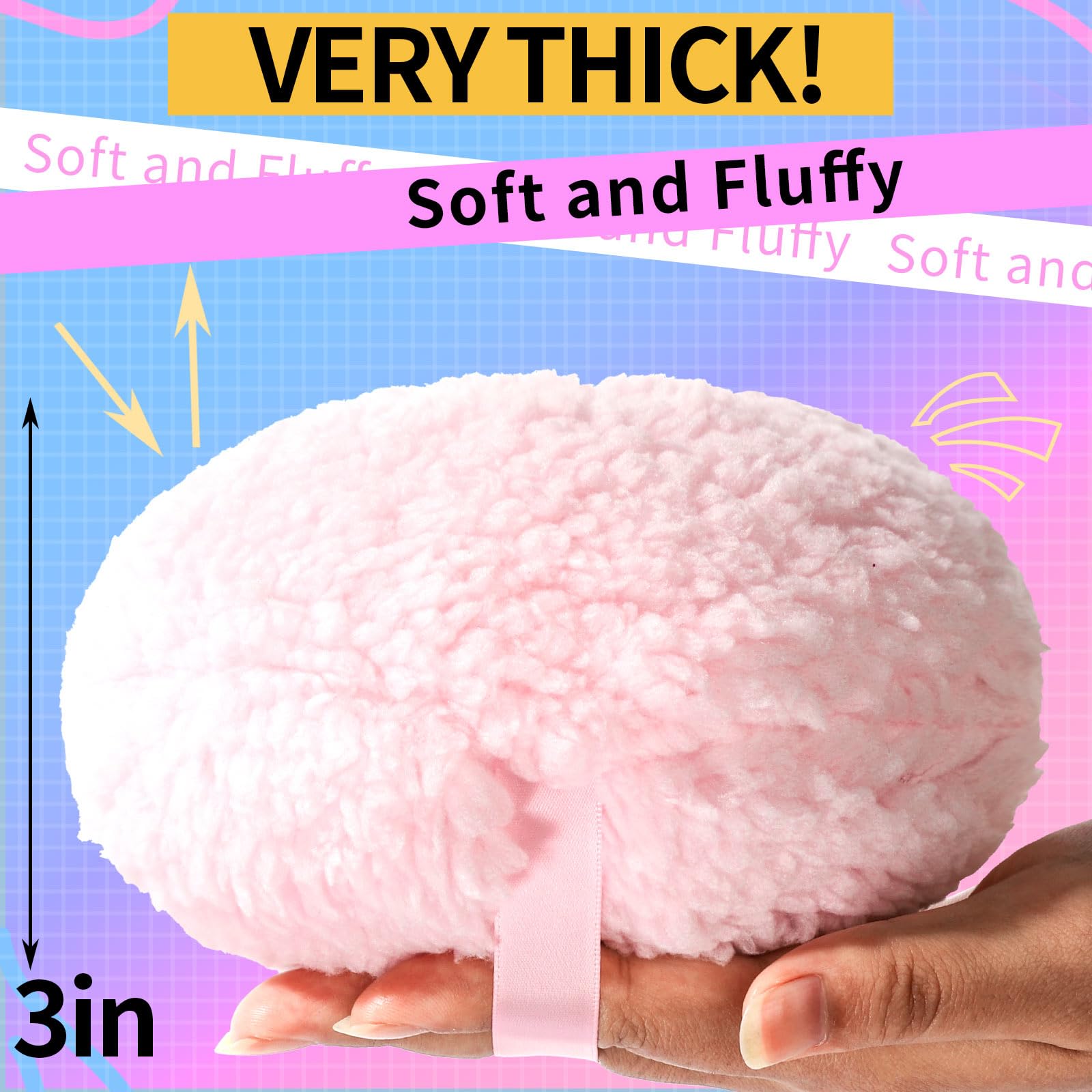 Puff Gootaimi con estuche para polvo corporal, almacenamiento higiénico.