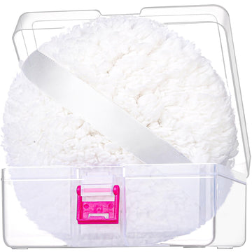 Gootaimi puff polvo corporal de 6 pulgadas con estuche para almacenamiento limpio.