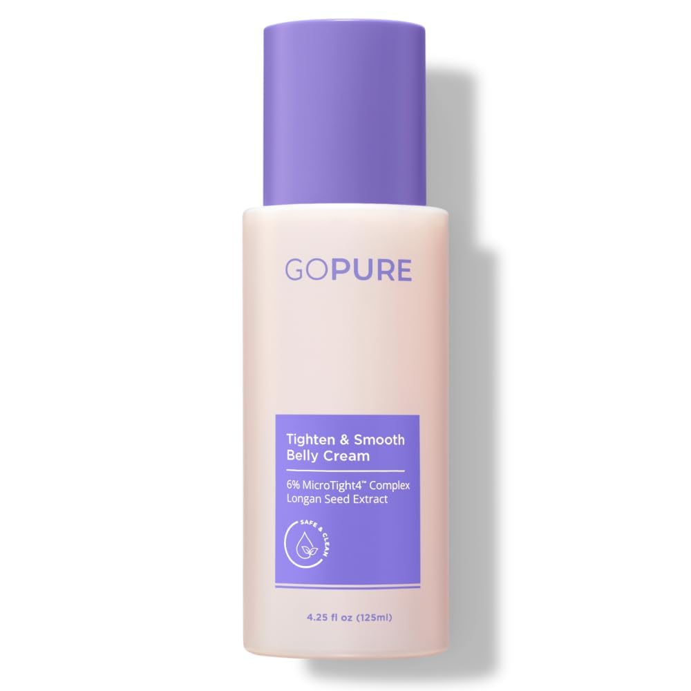 goPure crema abdomen envase con textura suave y absorción rápida para hidratación.