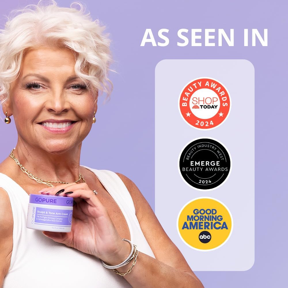 goPure uso diario en brazos para mantener piel suave y firme