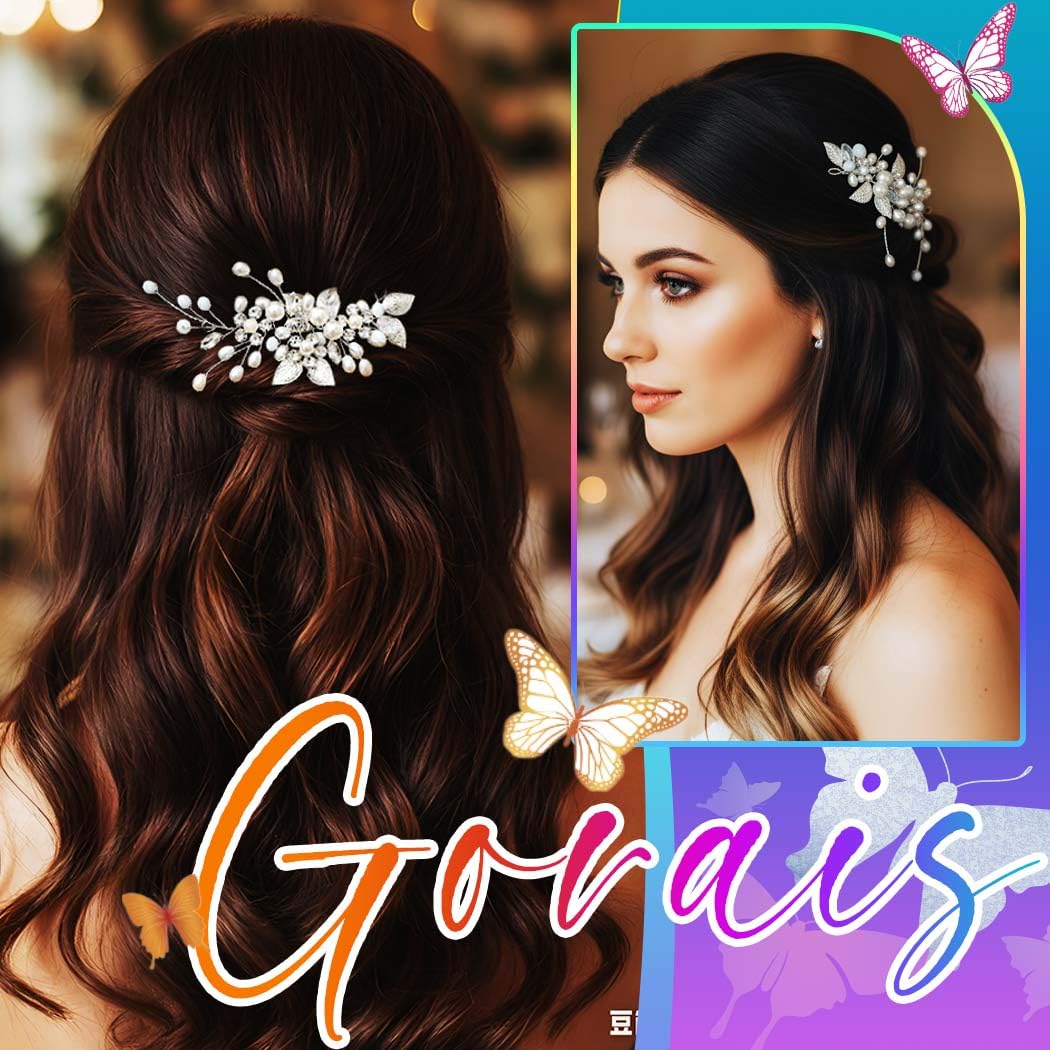 GORAIS adorno de pelo con perlas brillantes para cualquier look nupial