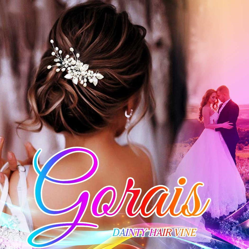 GORAIS ornamento de pelo con cristales, perfecto para recogidos y semirecogidos