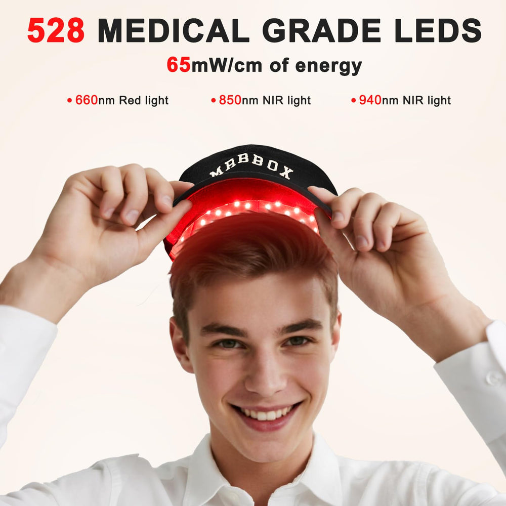 Gorra láser ergonómica y transpirable para uso diario