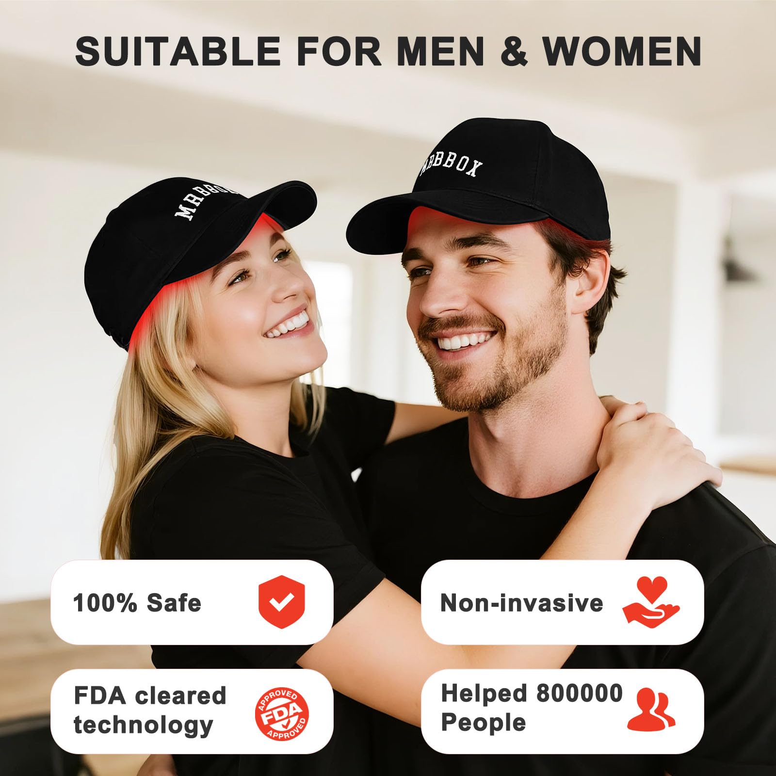 Gorra láser con temporizador de 10 a 20 minutos