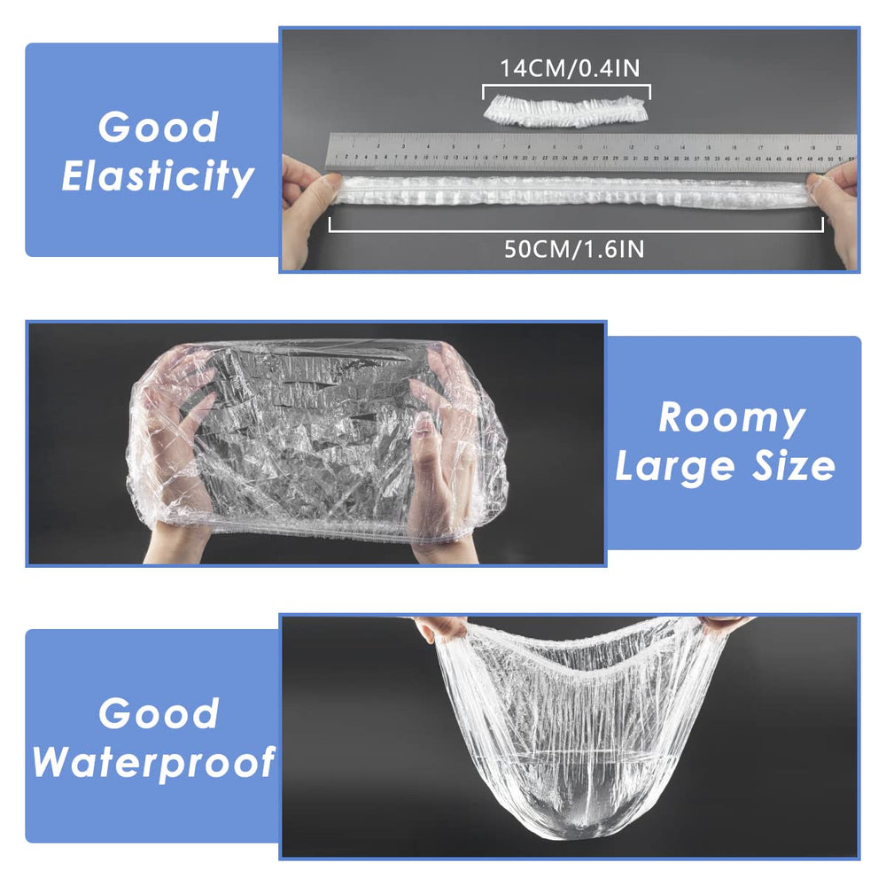 Gorro de ducha transparente y elástico de Aquior, ideal para cabellos largos.
