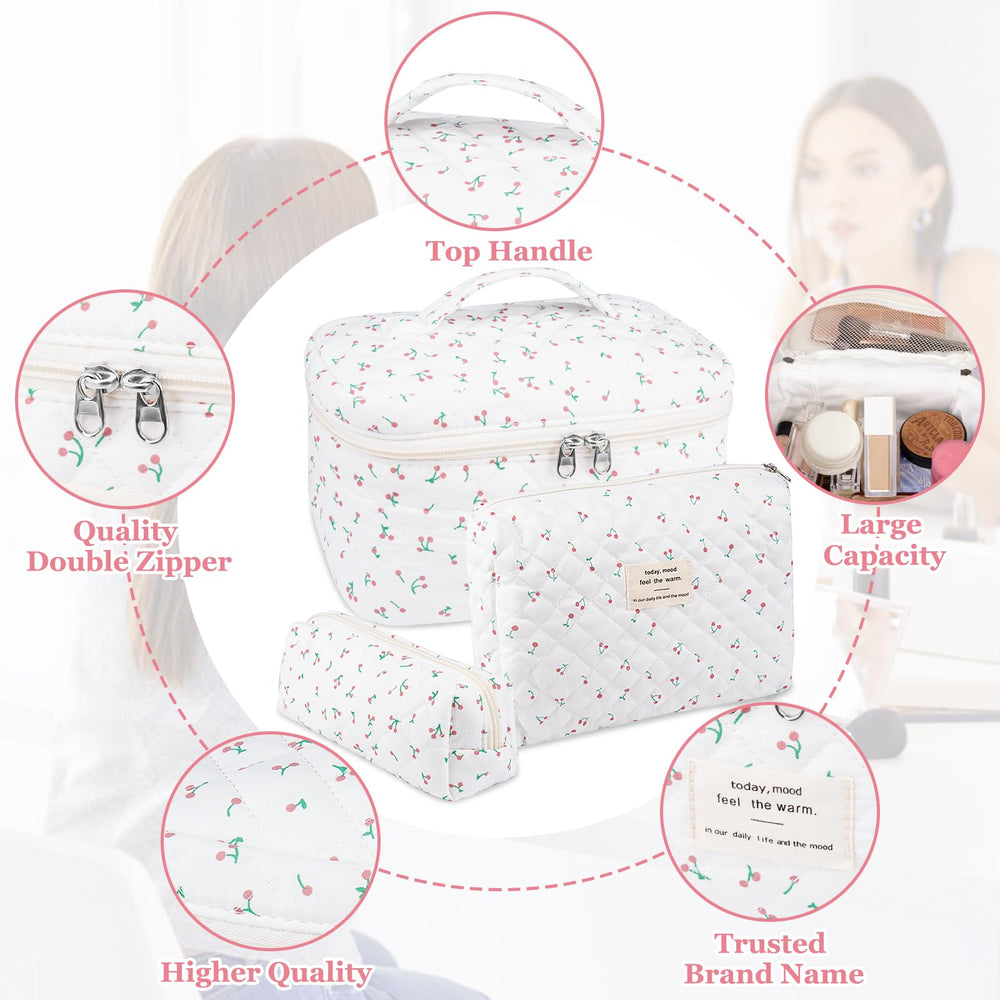 Bolsa de maquillaje pequeña Gosect, portátil y ligera para cosméticos básicos.