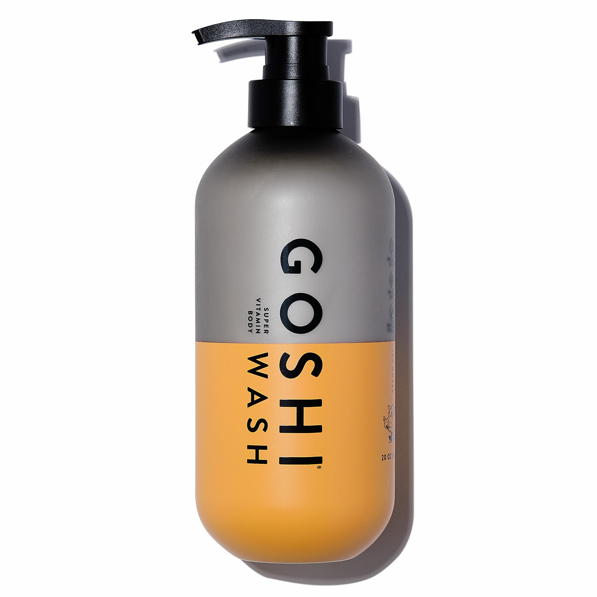 GOSHI gel de ducha Súper Vitaminado en botella con dispensador para uso diario suave