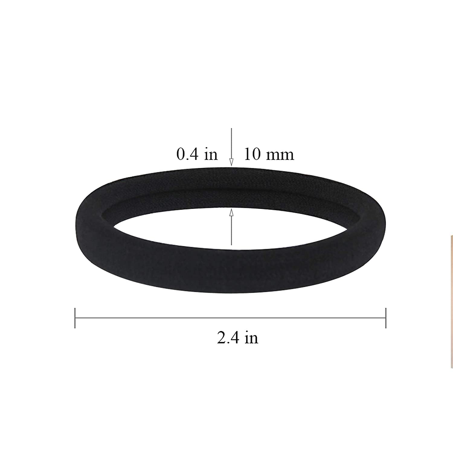 GOSICUKA gomas para cabello rizado negro 5 cm de diámetro como opción de sujeción.