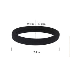 GOSICUKA gomas para cabello rizado negro 5 cm de diámetro como opción de sujeción.