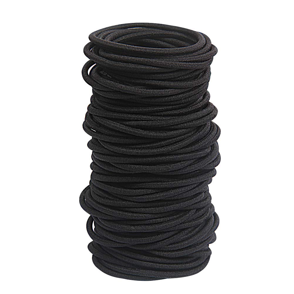 GOSICUKA gomas elásticas negras para cabello grueso sujetan rizos con firmeza.
