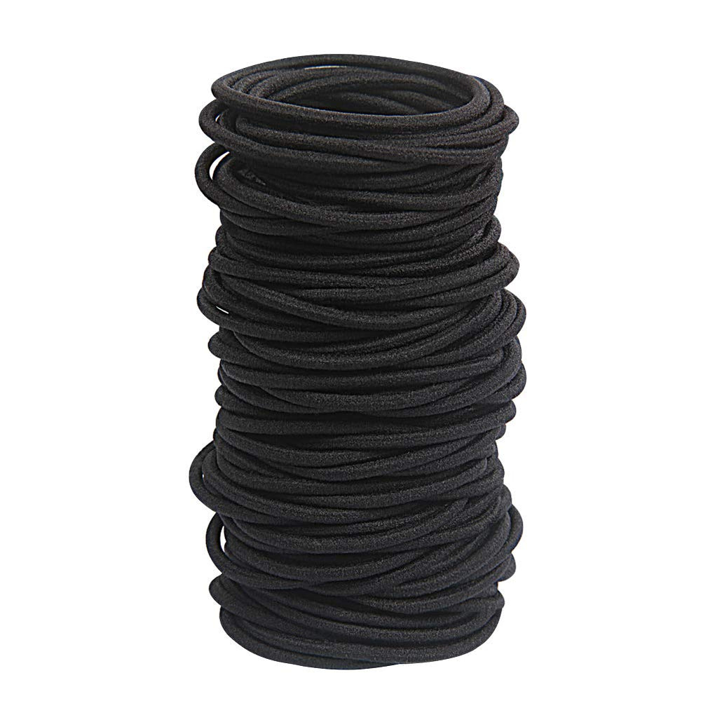 GOSICUKA gomas elásticas negras para cabello grueso sujetan rizos con firmeza.