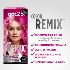 got2b Color Remix crema rosa lista para mezclar con acondicionador para pastel suave