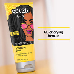 Got2b Glued Bonding Glue, fórmula suave para cuero cabelludo sensible.