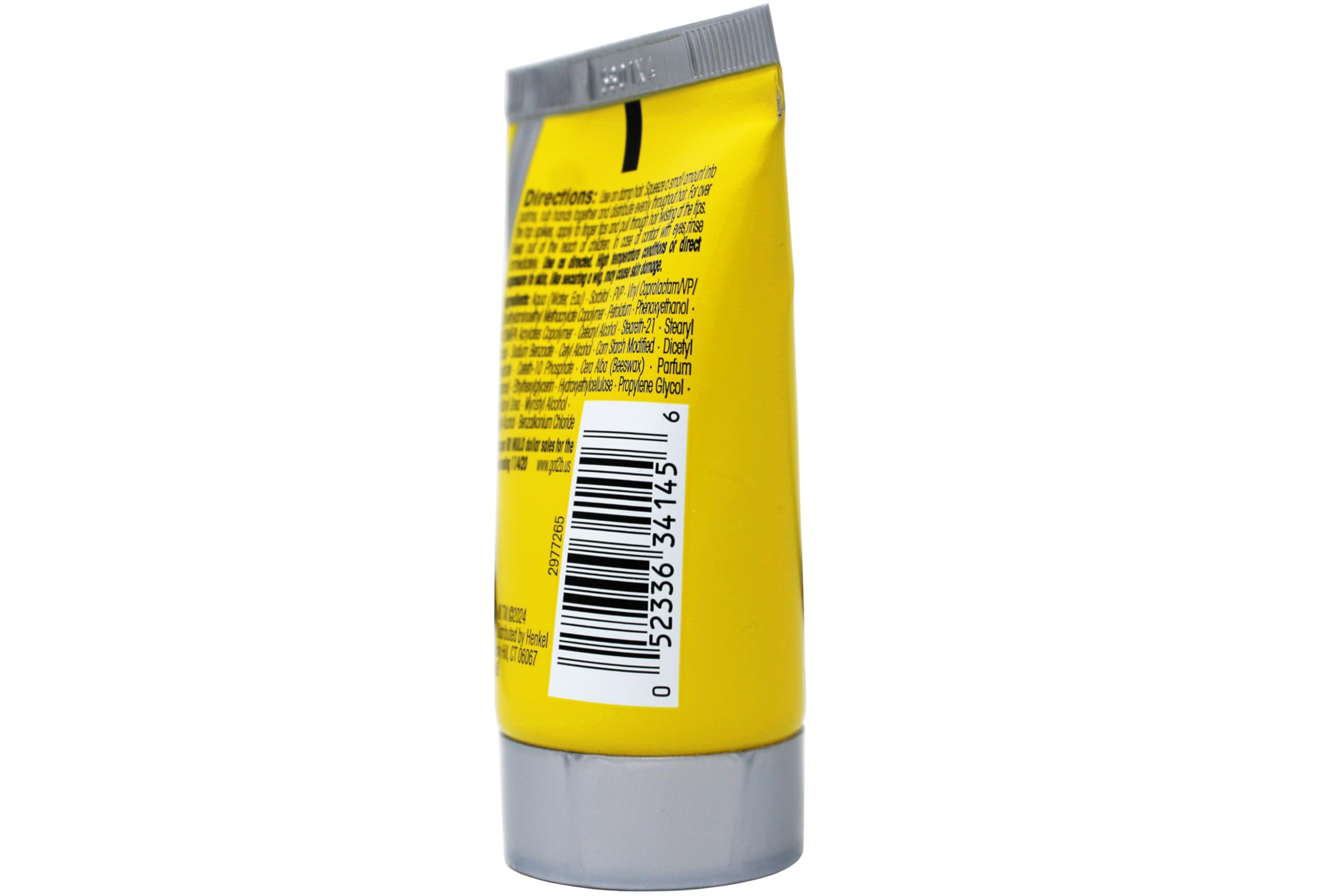 Got2B fijador ultrafuerte, aplicación en cabello, control preciso de rizos y bordes.