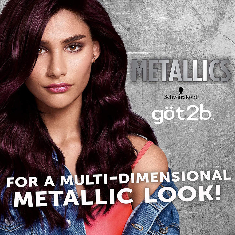 Got2B Metallics kit cuidado post color para mantener brillo y desvanecimiento reducido.
