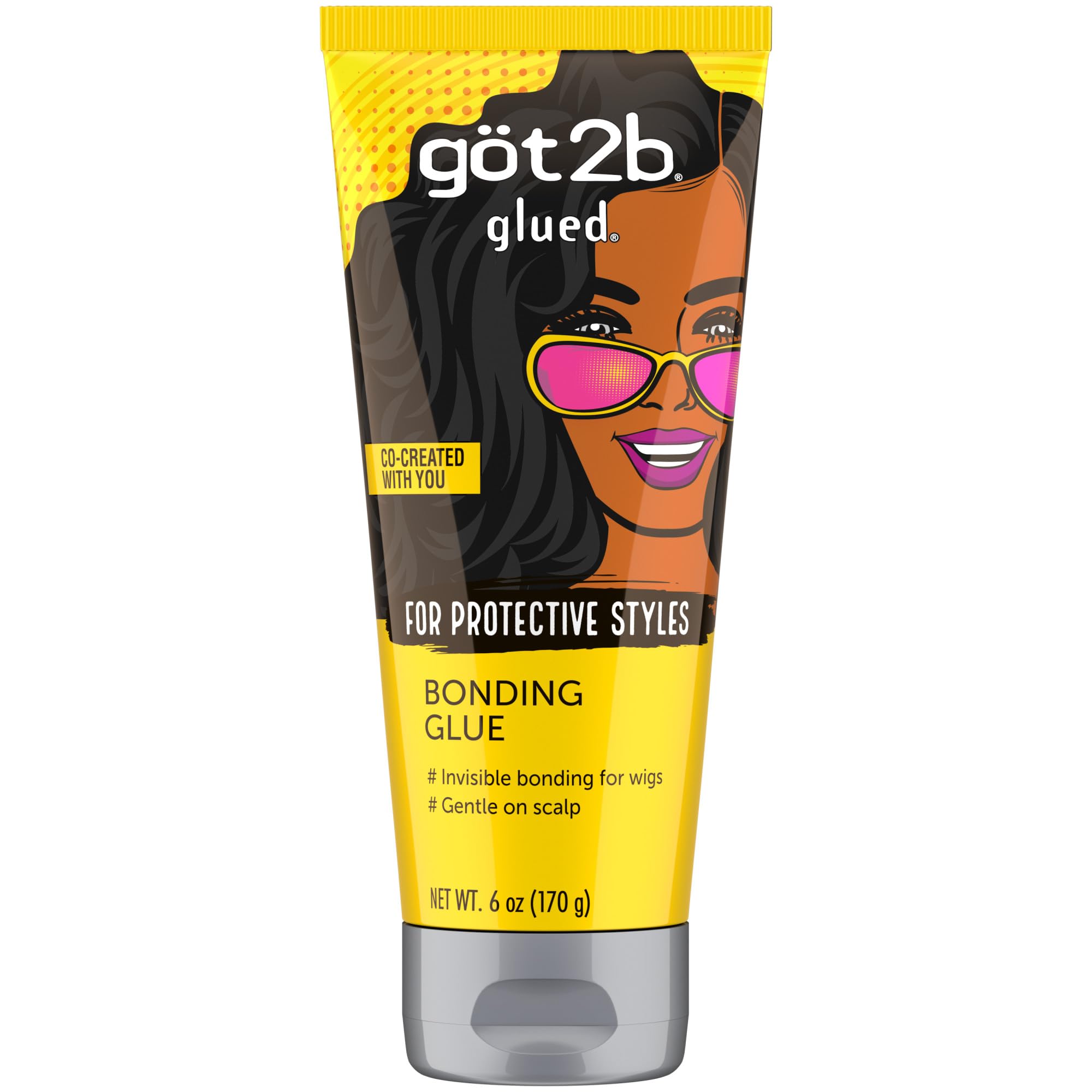 Got2b Glued Bonding Glue, pegamento invisible para pelucas, fijación duradera y natural.