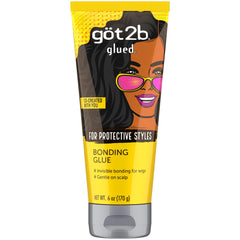 Got2b Glued Bonding Glue, pegamento invisible para pelucas, fijación duradera y natural.