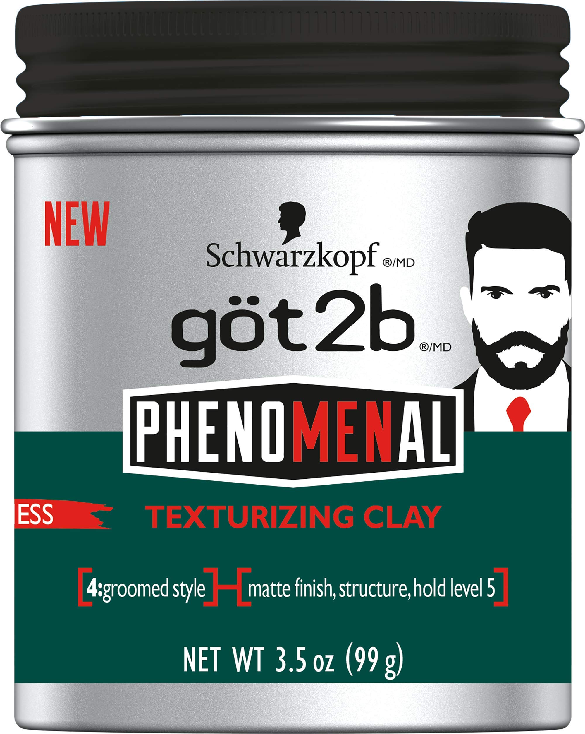 Got2B Phenomenal Clay texturizante: empaque compacto para fácil uso diario