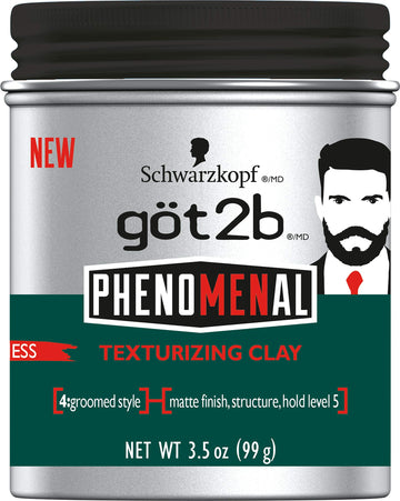 Got2B Phenomenal Clay texturizante: empaque compacto para fácil uso diario