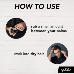 Got2B Phenomenal Moulding Paste applied to damp hair for controlled finish.