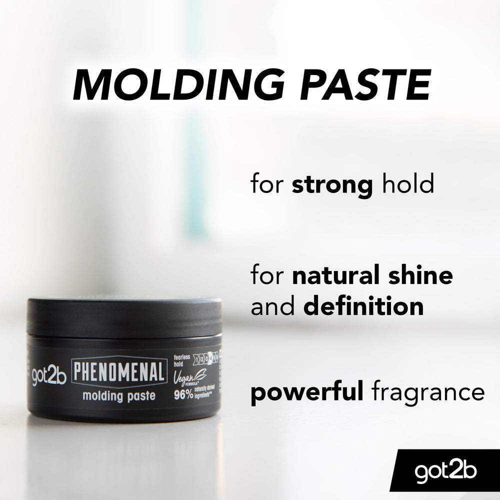 Got2B Phenomenal Moulding Paste styling in progress for a classic groomed look.