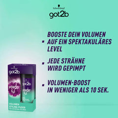 Aplicación en raíces con Got2B Powder'Ful para levantar volumen visible