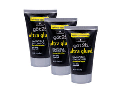 Got2B Ultra Glued Invincible Gel paquete 3x, fijación duradera para estilos intensos.