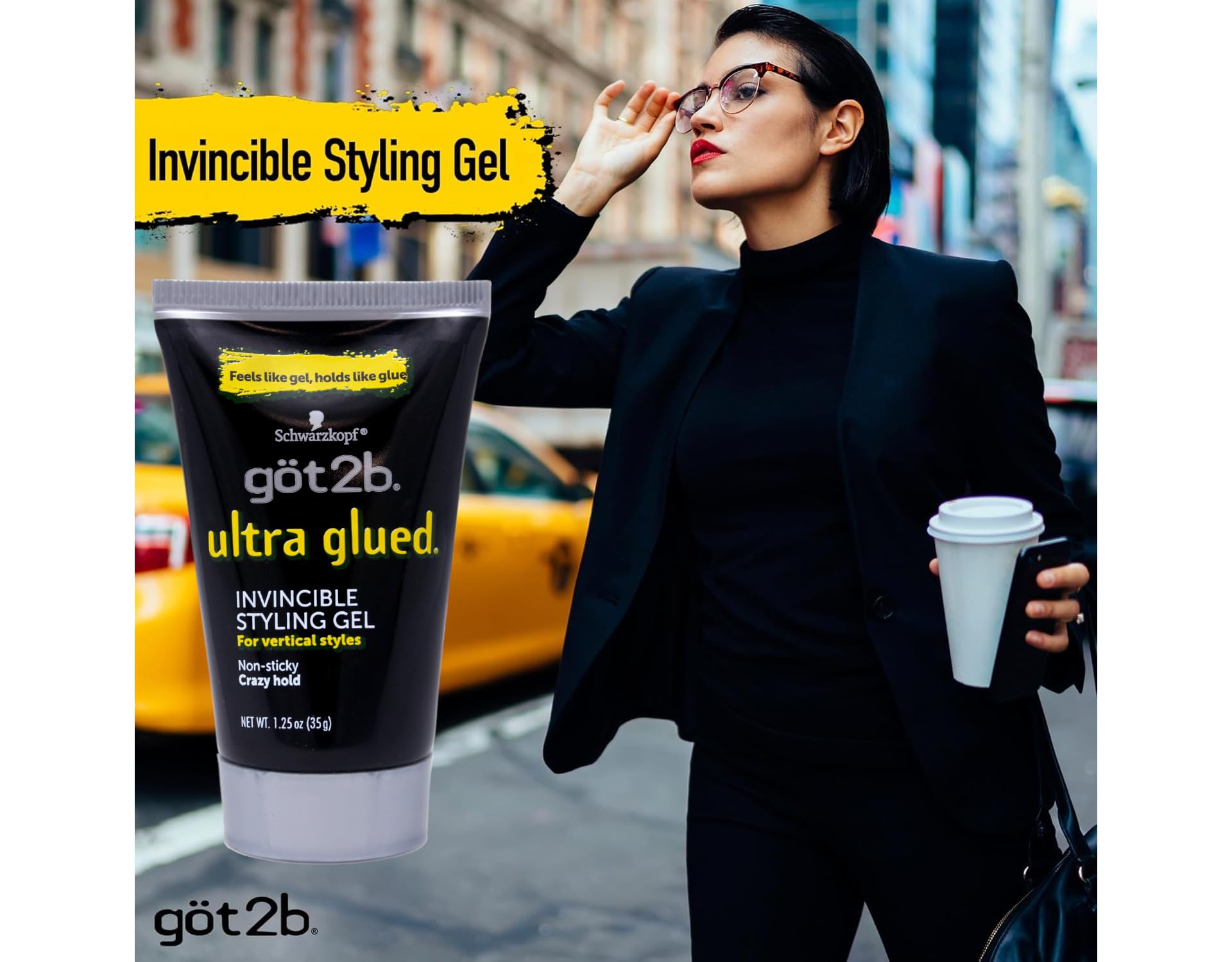 Got2B Ultra Glued Invincible Gel tapa cierre, control total del peinado durante el día.