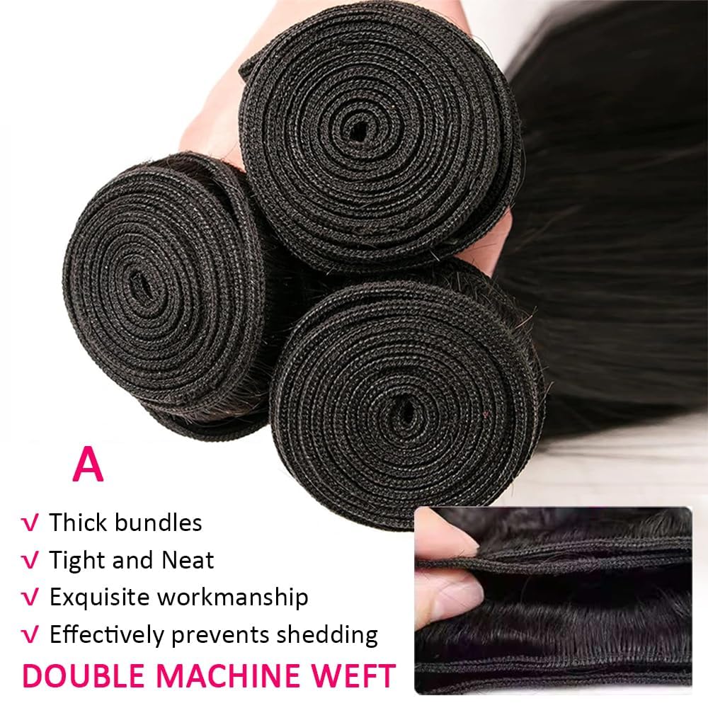 Gotcosy cabello onda cuerpo con costura doble a máquina para menos enredos.