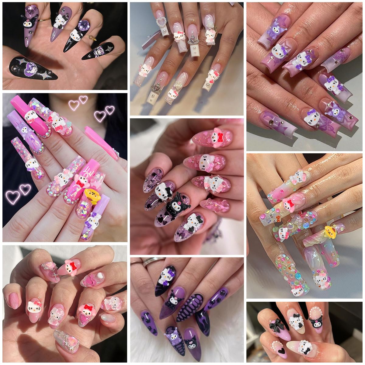 GOTPE estuche regalo con adornos de uñas, regalo perfecto para amantes de la manicura