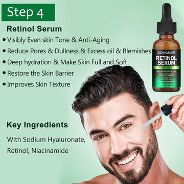 GOWLAVER-sérum-rétinol-visage, sérum hydratant améliorant la texture.