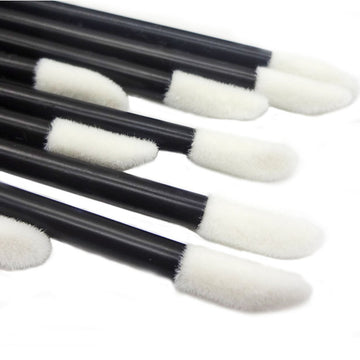 GoWorth: aplicadores labiales desechables con mango negro para uso práctico.