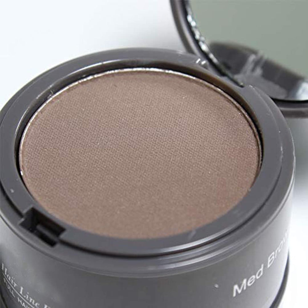 gowwim polvo con aplicador fino para retoques en castaño medio