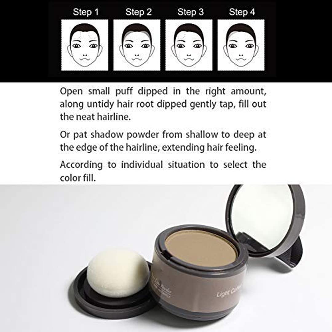 gowwim polvo cobertura natural para cabello castaño medio