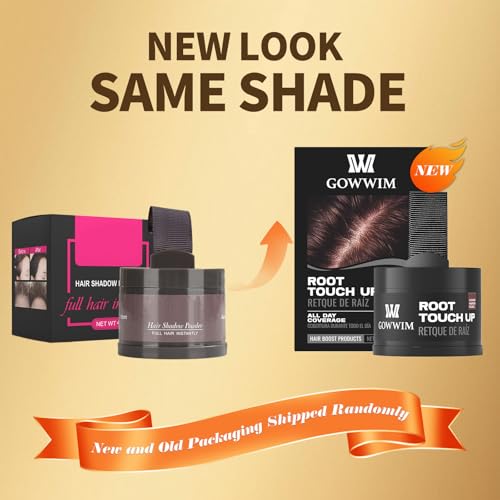 gowwim polvo línea capilar caoba crea sombra de color natural para el cabello fino.