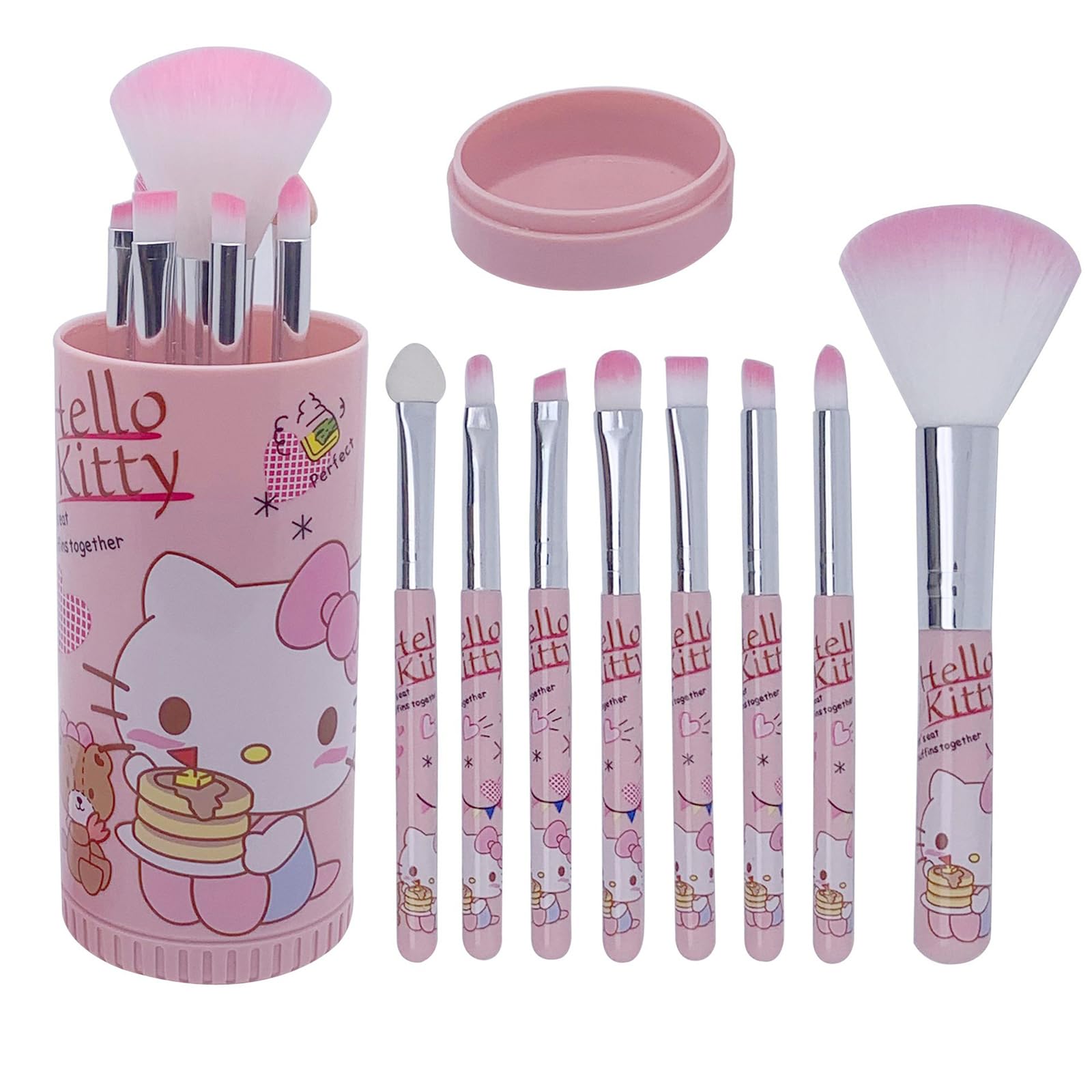 GQYAYQG: set de brochas de maquillaje 8 piezas rosas para uso diario