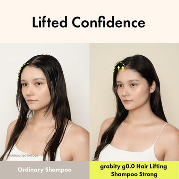 Grabity g0.0 cabello con volumen instantáneo tras la lavada.