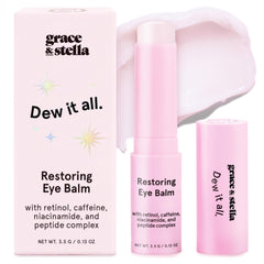 grace & stella bálsamo iluminador ojos, tamaño viaje, despierta la mirada