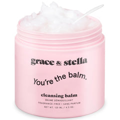 Grace & Stella desmaquillante balm, textura sensorial para retirar maquillaje suavemente.