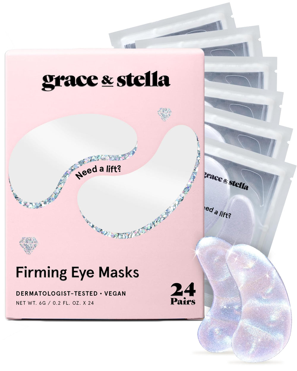Grace & Stella patchs sous-oeil: emballage clair prêt à l’emploi et hydratation ciblée