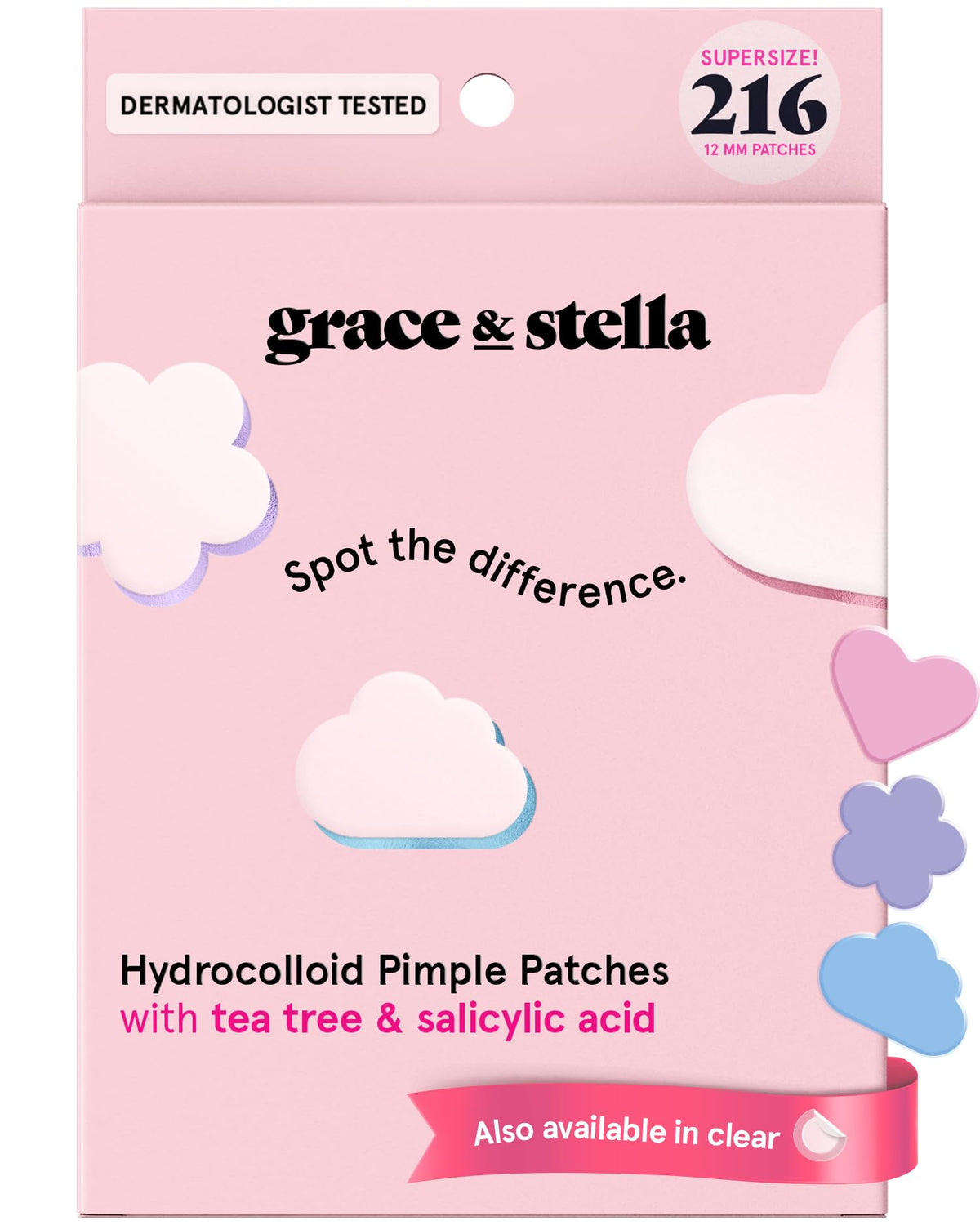 Grace & Stella patch-bouton-visage-hydrocolloide: absorption rapide pour atténuer les boutons.