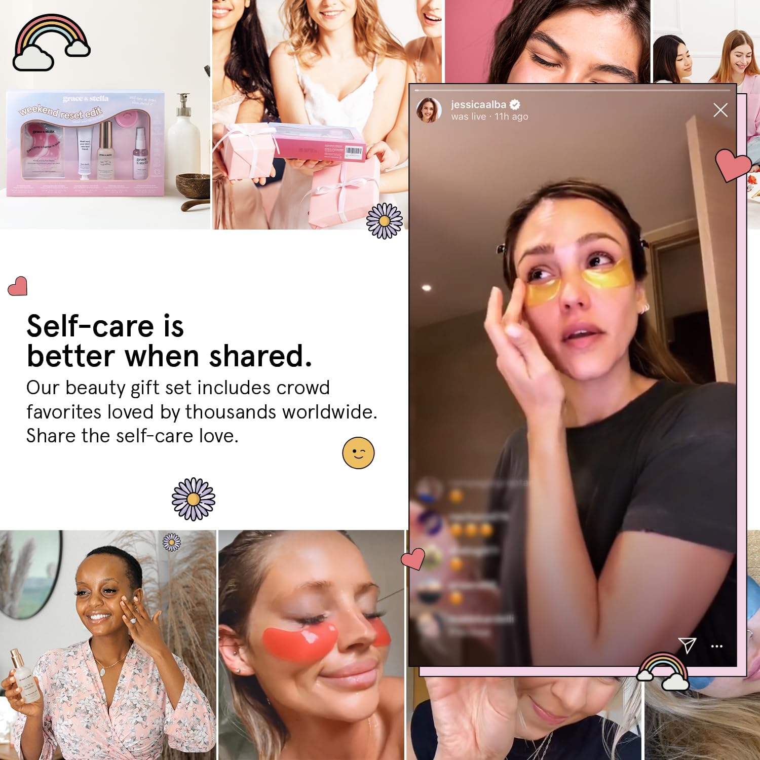 Grace & Stella – patches yeux hydratants, soulagement rapide des signes de fatigue.