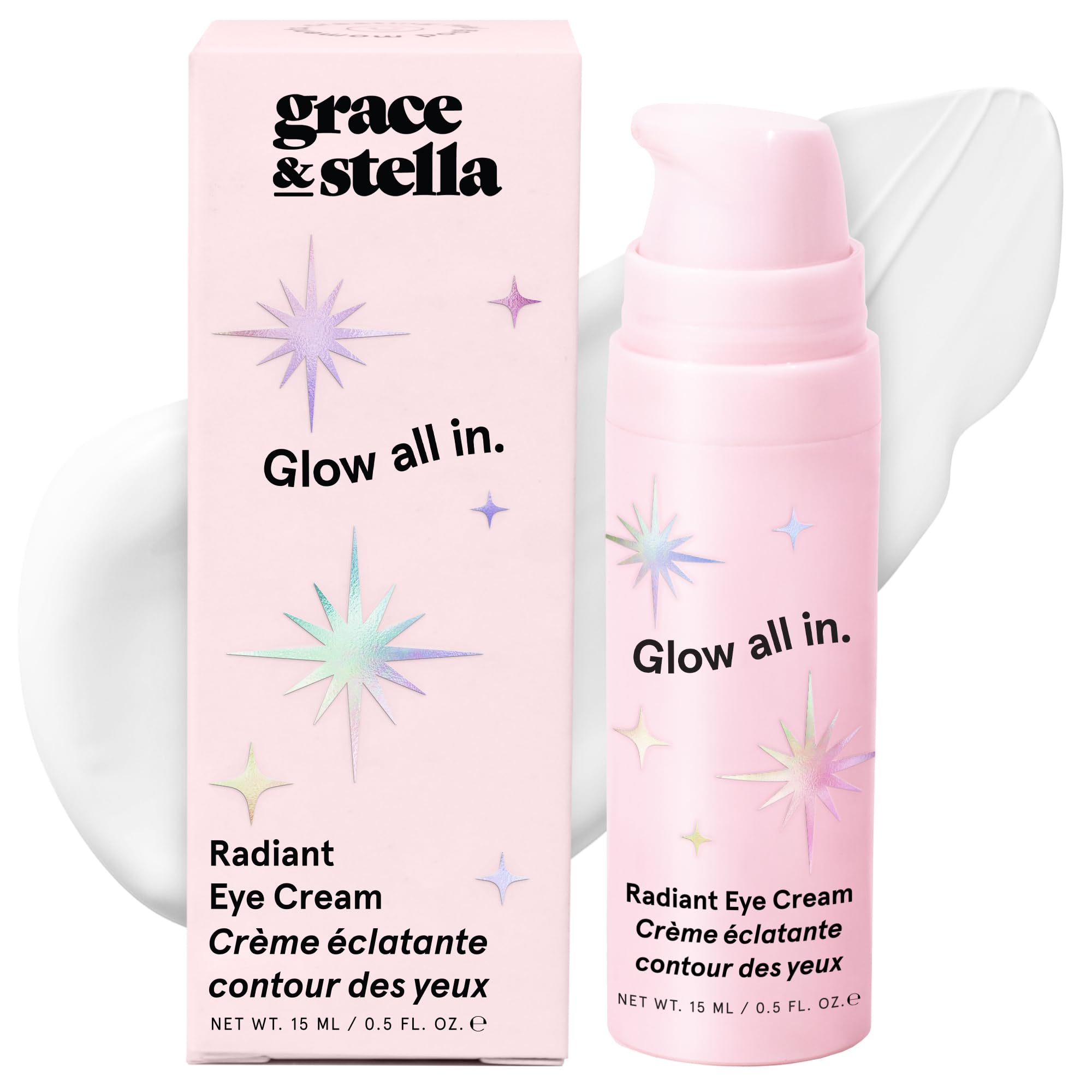 Grace & Stella, suero para ojos con retinol y cafeína, mejora la apariencia de ojeras.