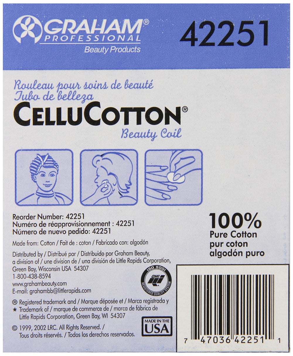 Graham bobina Cellucotton Belleza, para limpieza suave de la piel y manicuras.