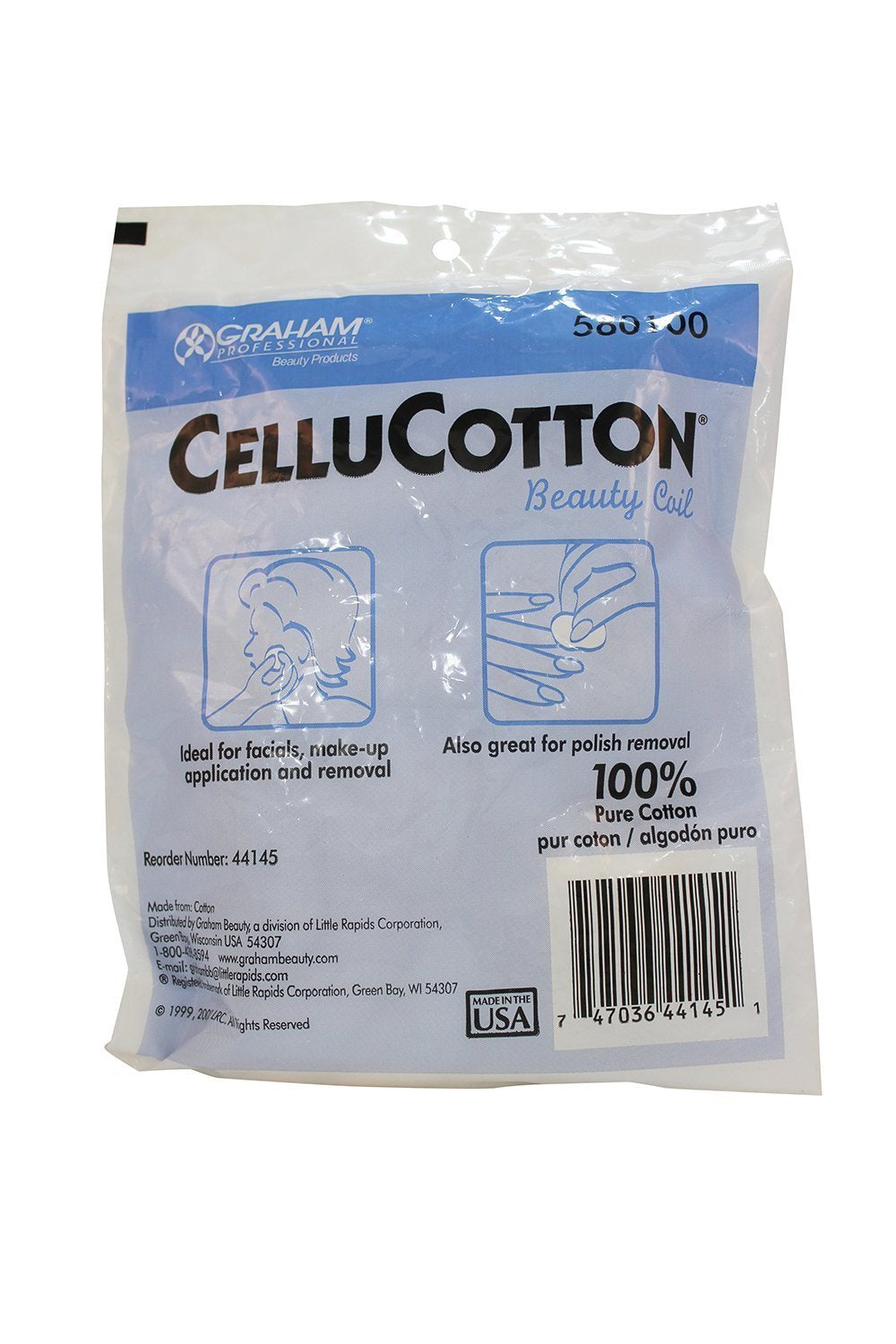 Graham CelluCotton bobina de belleza 10ft captura goteos y absorbe soluciones