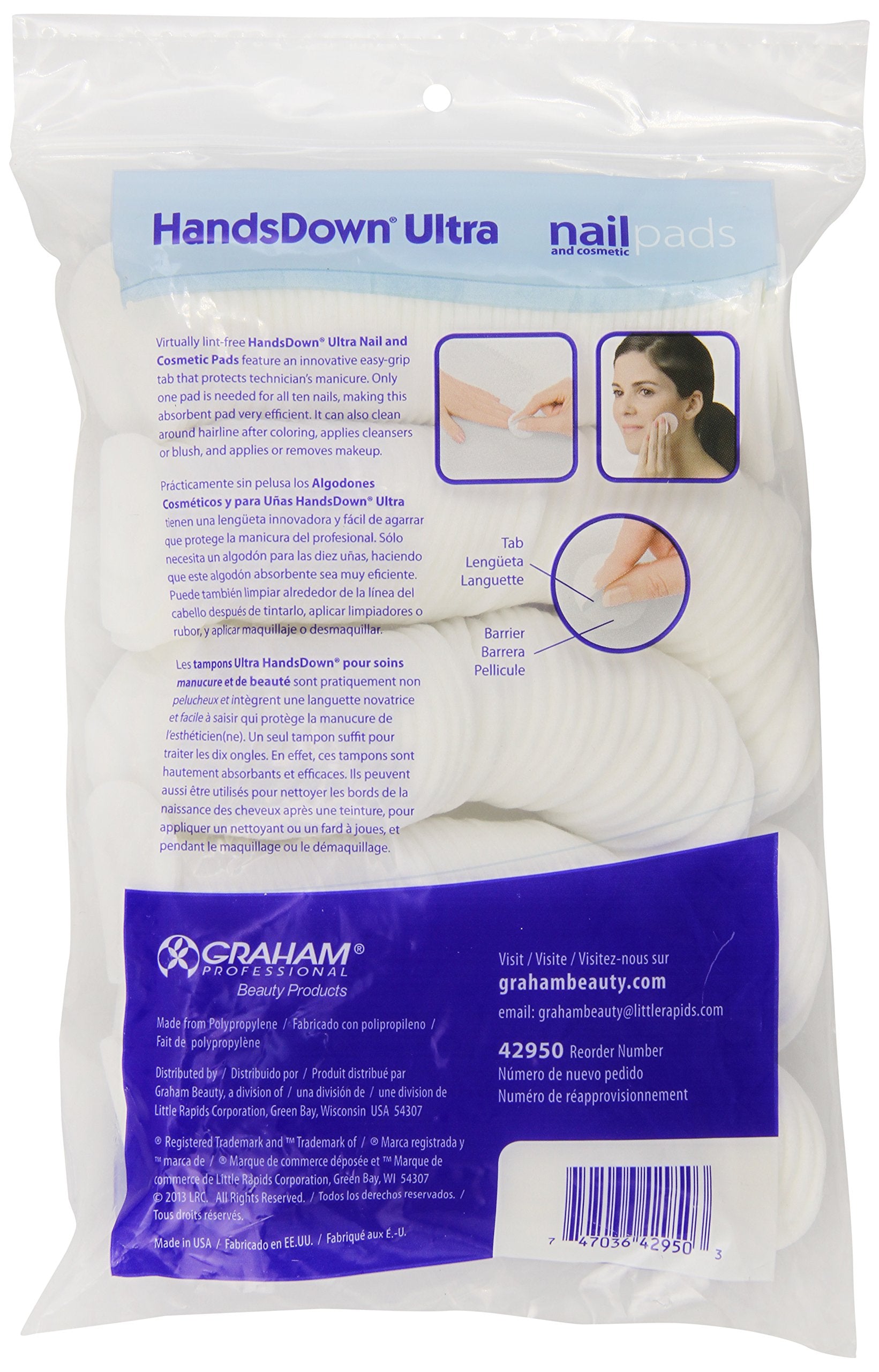 Graham Medical Hands Down Ultra, paño cosmético para aplicación de maquillaje.