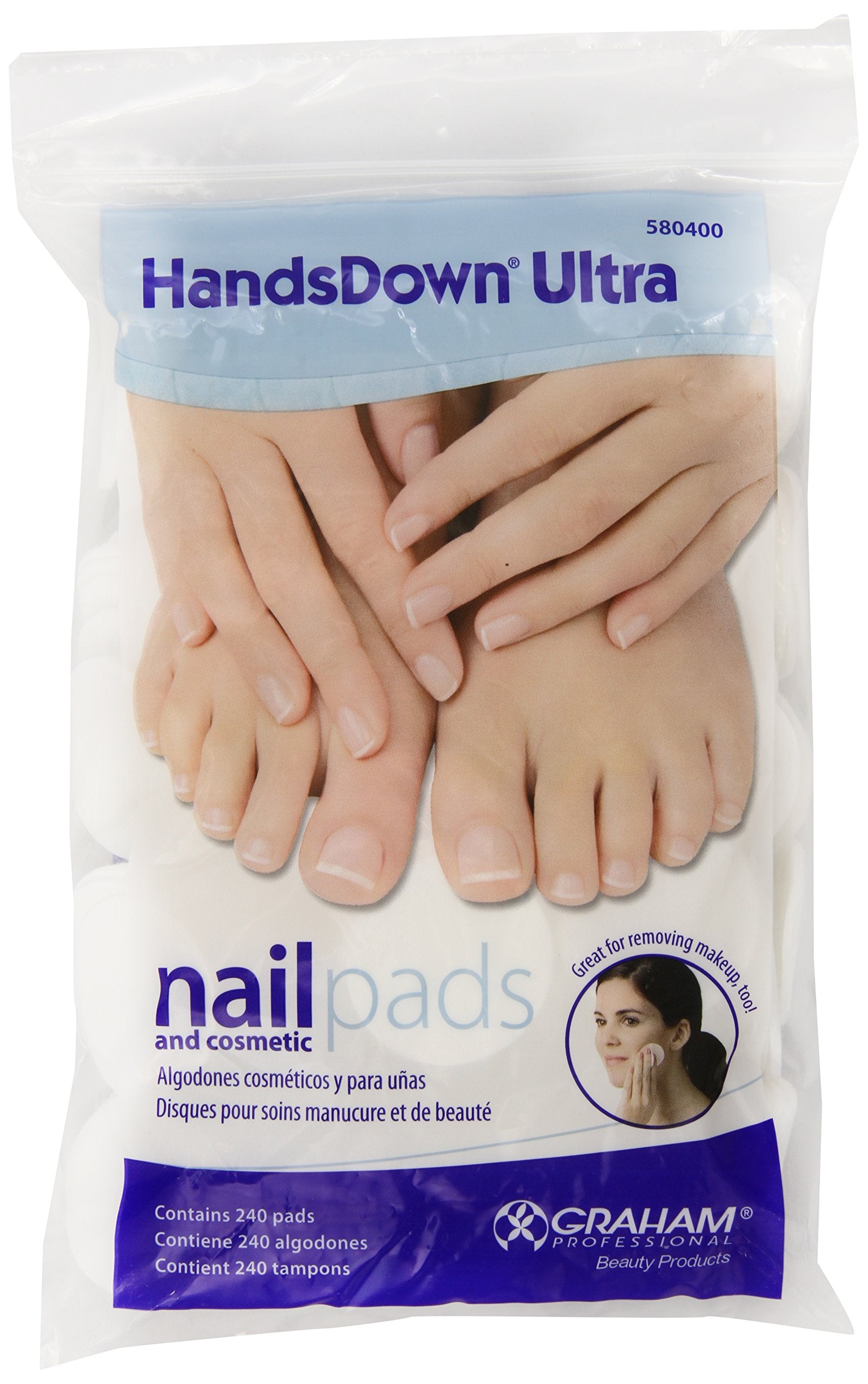 Graham Medical Hands Down Ultra, paño sin pelusa para quitar esmalte sin dañar la manicura.