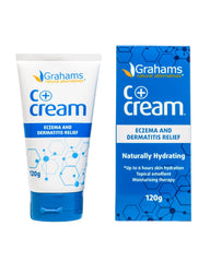 Grahams Natural C+ Crème pour eczéma – bouteille pompe visible, hydratation durable.