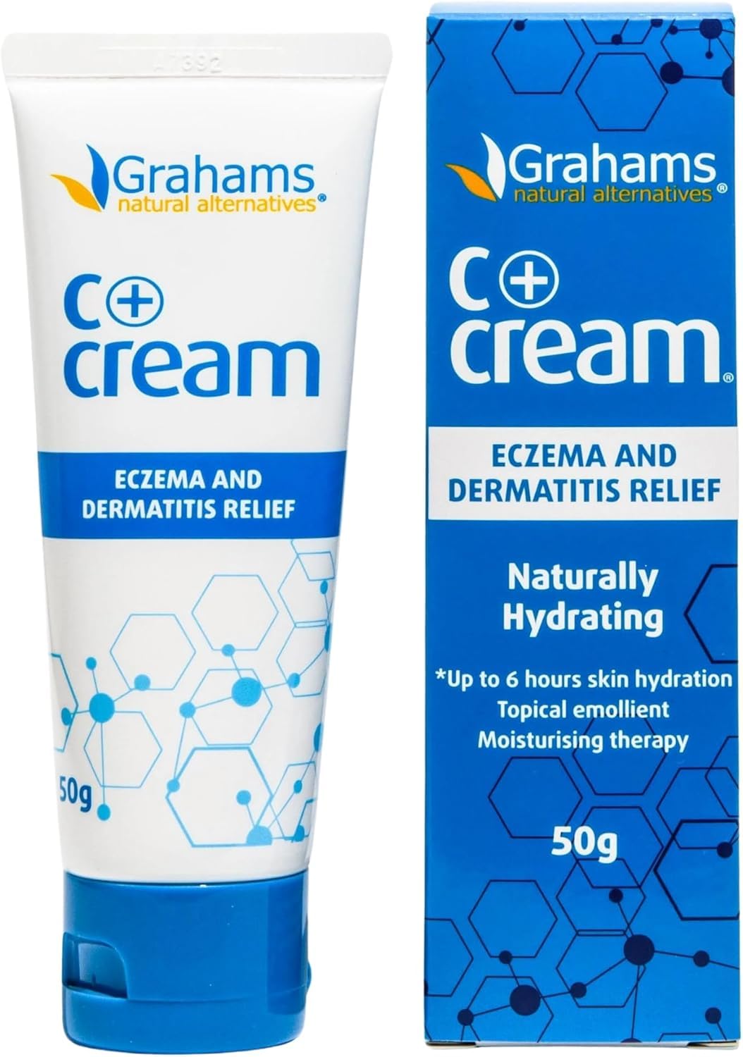 Crème Grahams Natural Eczéma et Dermite sur emballage, hydratante et sans corticoïdes.